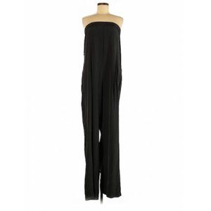 BCBGMAXAZRIA Solid Black Jumpsuit Size M